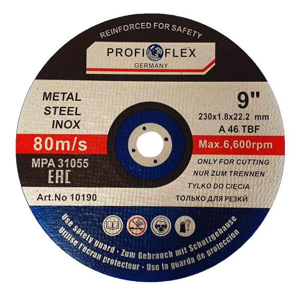 Trennscheiben 230 mm x 1.8 mm INOX Metall Flexscheiben